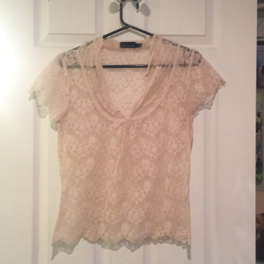 Cream lace blouse